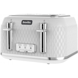 Breville Curve 4-Slice Toaster with High Lift and Wide Slots | White [