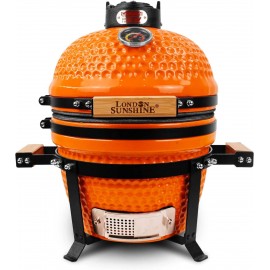 Ceramic Charcoal BBQ Kamado Grill Smoker - Portable Tabletop Cadet Ser