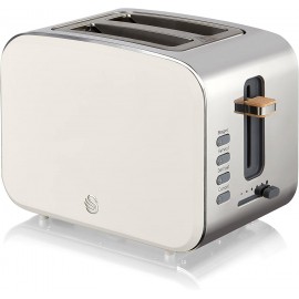 Salton Swan Nordic Toaster 2 Slice, 3 Modes with 6 Power Settings, Sli