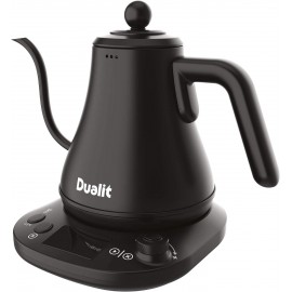 Dualit Pour Over Fast Boil Electric Kettle - Matt Black -Gooseneck Pre