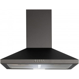 SIA CHL70BL 70cm Chimney Cooker Hood Kitchen Extractor Fan in Black