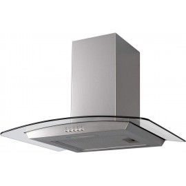 SIA CGH60SS 60cm Stainless Steel Curved Glass Chimney Cooker Hood Extr